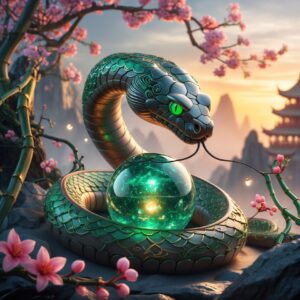Emerald Green Mythical Snake Photo